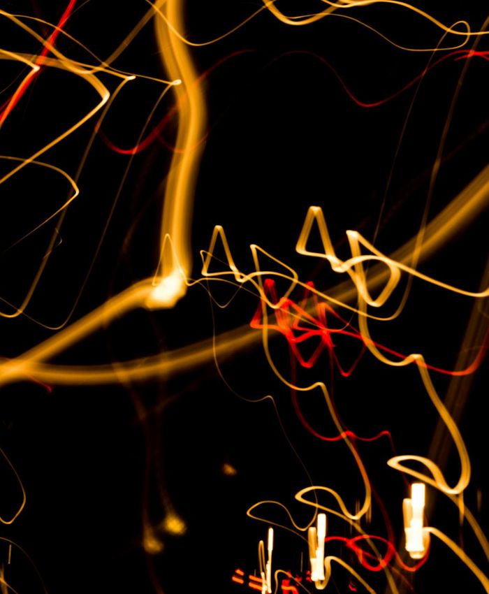 Abstract composition of golden lines representing body flow